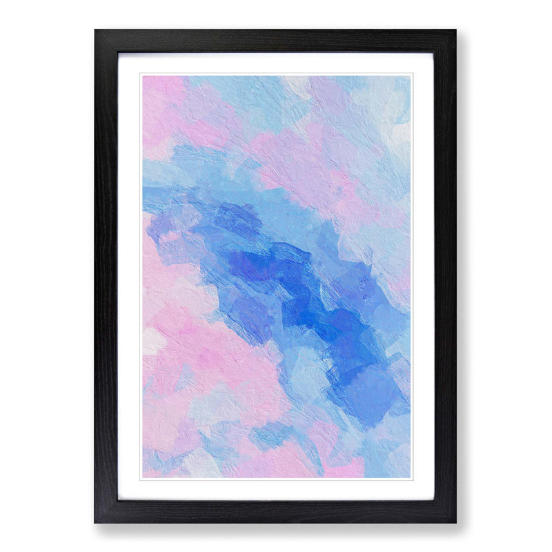 Crossing the Bridge in Abstract - Picture Frame Graphic Art Print, Black Framed, 36cm H x 27cm W x 2cm D