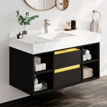 luxury Hotel European style wall mounted bathroom vanity high quality bathroom  cabinet set storage cabinet