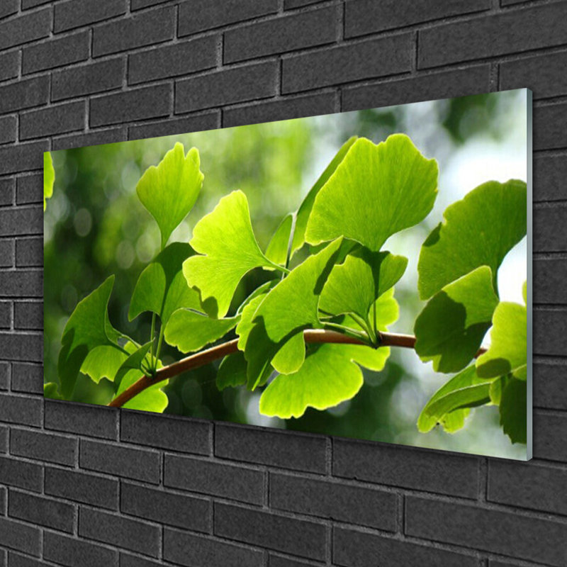 Branch Leaves Floral - Unframed Photograph on Glass