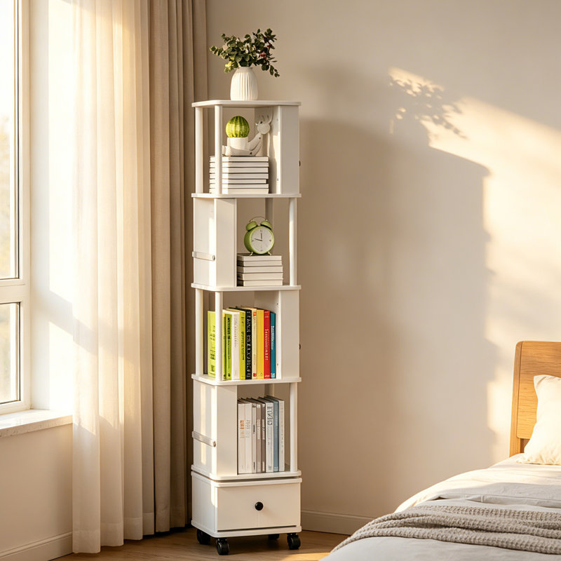 4-Tier Rotating Storage Bookcase