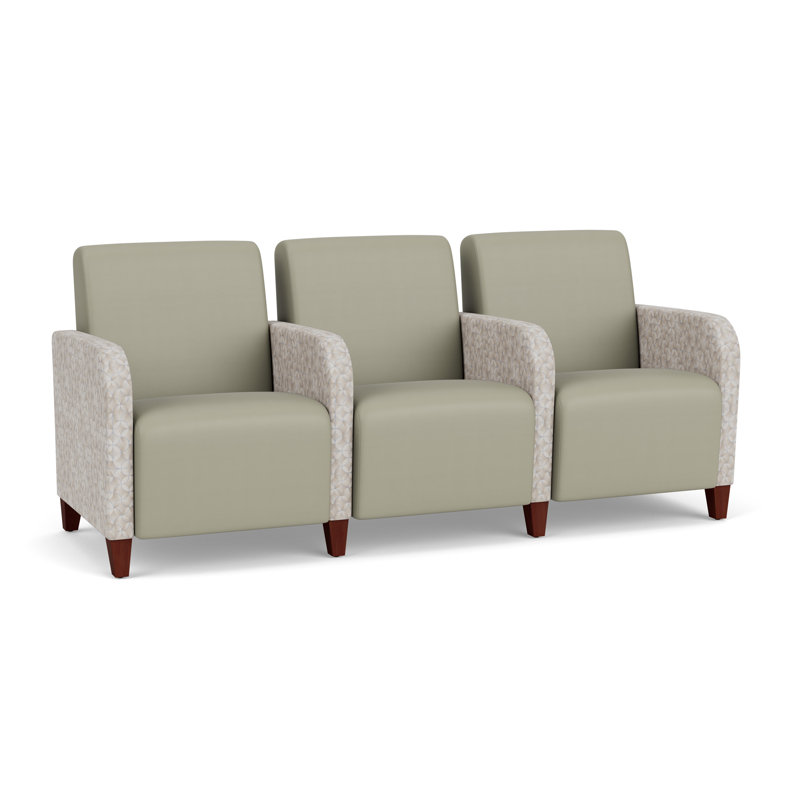 Siège tandem 3 places Siena, Acajou, Noir Patriot Plus - nettoyez le vinyle avec un lin