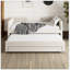 Lit de jour simple rembourré avec lit gigogne - 3 tiroirs de rangement - Lin - Beige-1848182222
