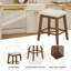 Tabourets de bar en bois rembourrés (ensemble de 2)-2081029551-2081029536