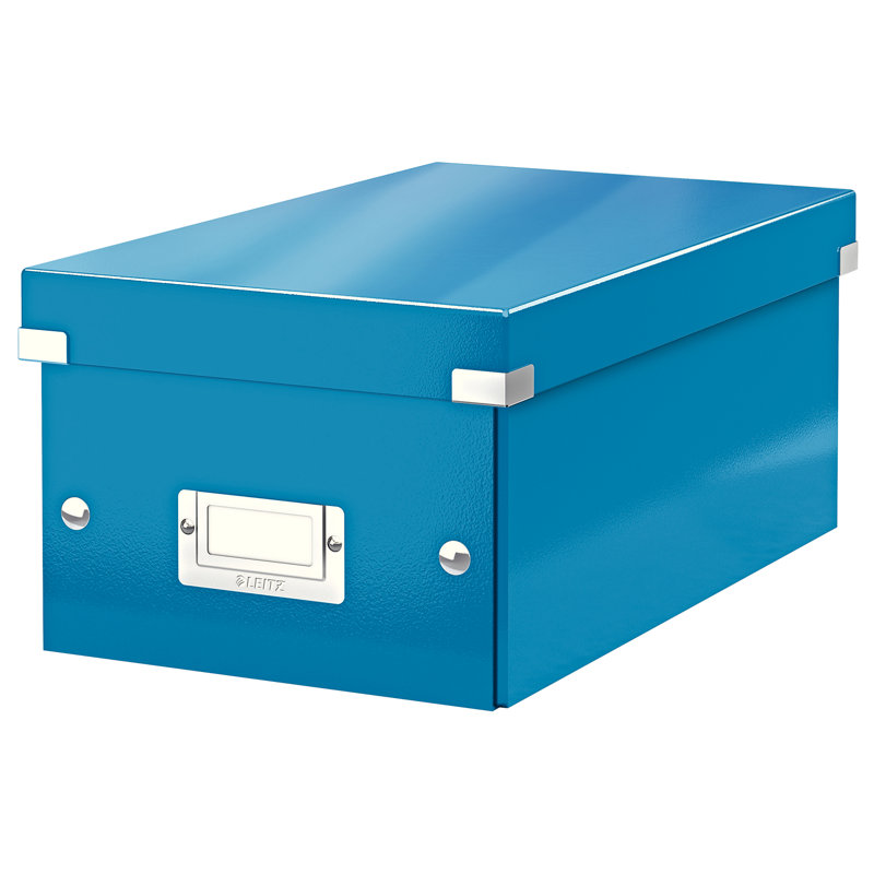 Leitz Decorative Bin, Blue, 20.6cm Hx 14.7cm W x 35.2cm D