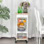 Kirkland Mobile Rolling Kitchen Island Trolley for Home Metal Baskets Tray Shelves