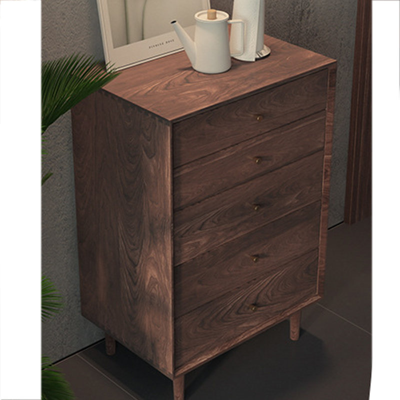 Commode à tiroirs simple et moderne, Brun