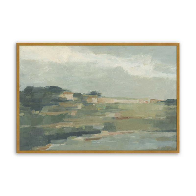 Reproduction d'art, «European European Landscape I» par Ethan Harper, H 30 po x l 40 po, Doré