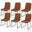 47cm H Tufted Upholstered Upholstered Back Side Chair in Brown-217357792