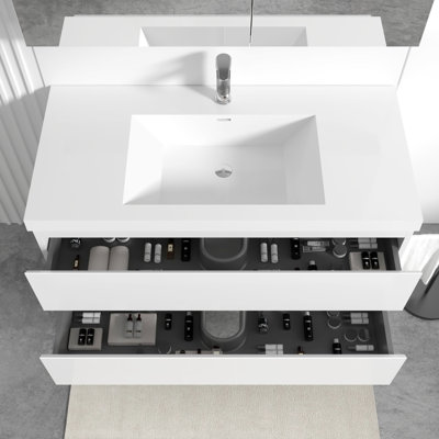 Meuble-lavabo flottant simple Lasette