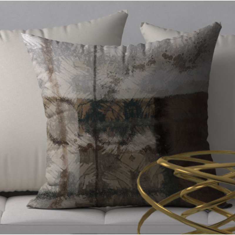 Housse de coussin décorative carrée flair Logical, 18 po x 18 po