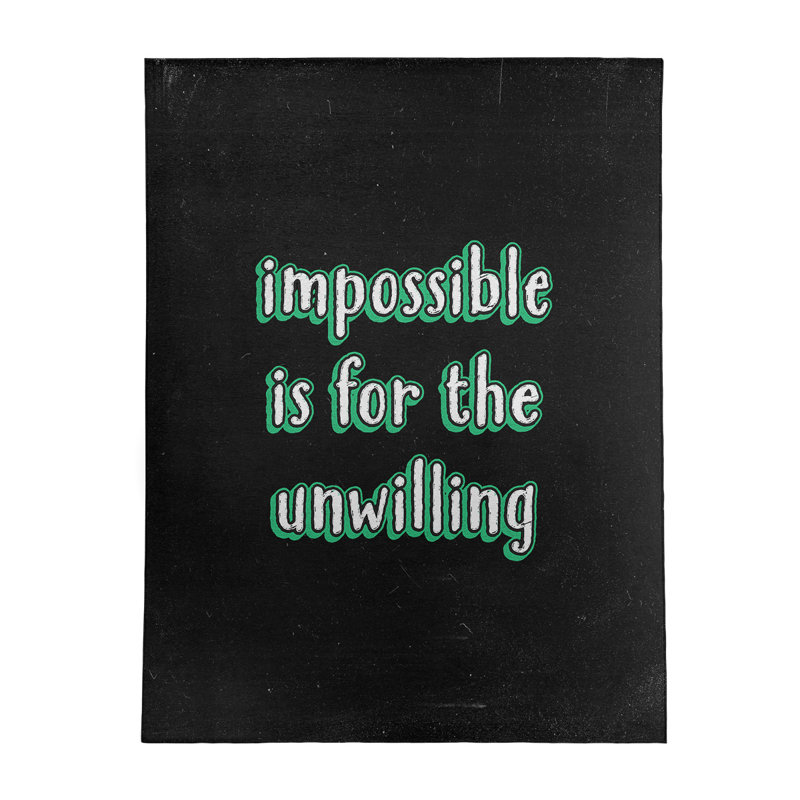 Tapis en poly-chenille style tableau noir impossible, Rectangle 9 pi x 12 pi