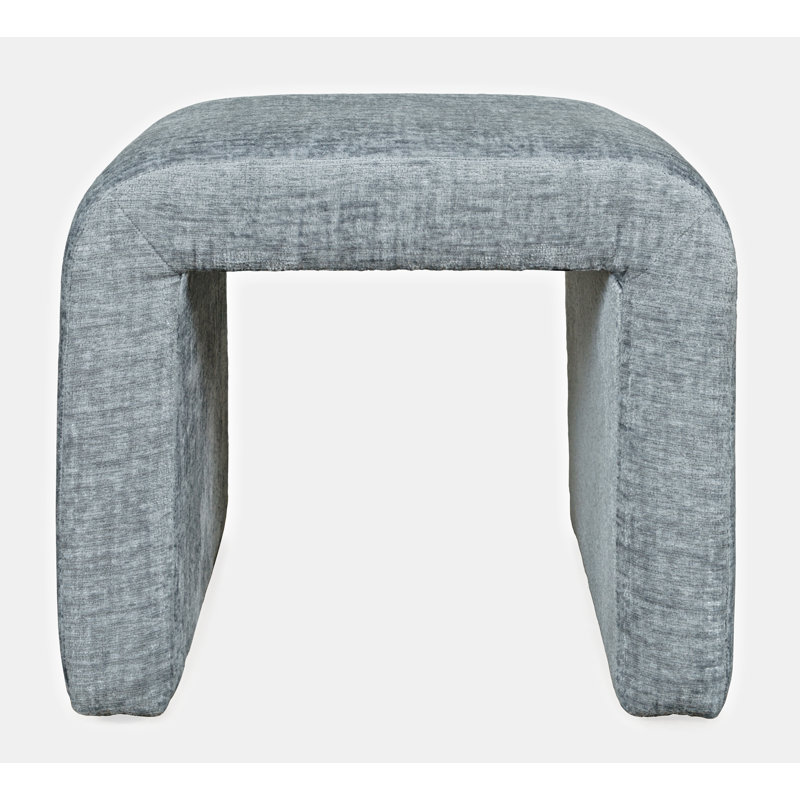 Solid + Manufactured Wood Accent Stool, Light Blue