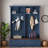 Farmhouse Hall Tree With Wood Grain Bench, Coat Rack, 2 Large Drawers And Open Storage Space