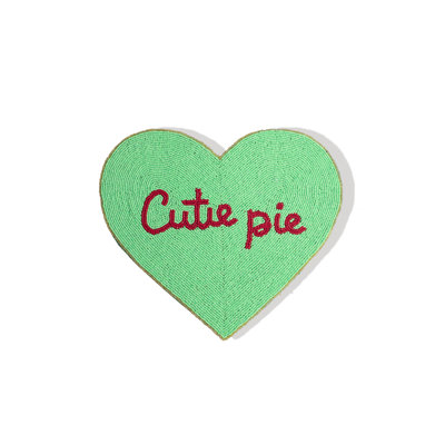 "Cutie Pie" Beaded Heart Placemat