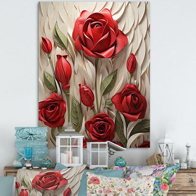 «Red Rose Beauty - Roses», art mural