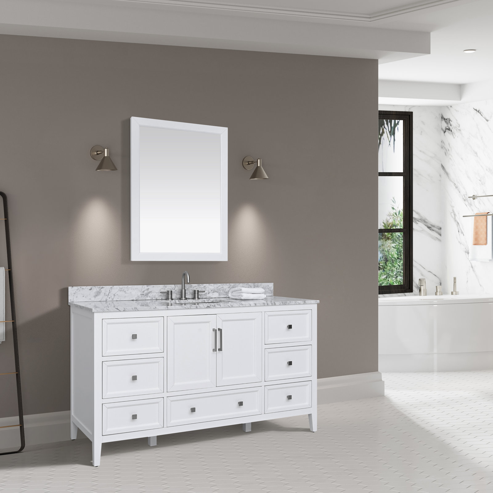 Murrieta 61'' Single Bathroom Vanity, White
