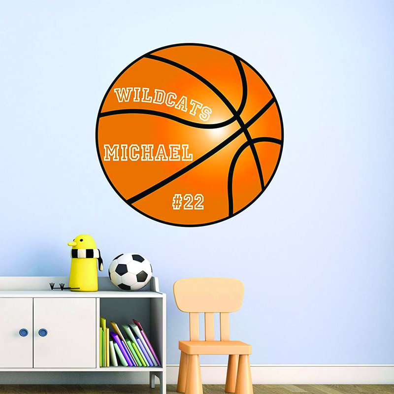Décalcomanie murale personnalisable nom de basket Humphery, H 24 po x l 24 po x P 0,01 po