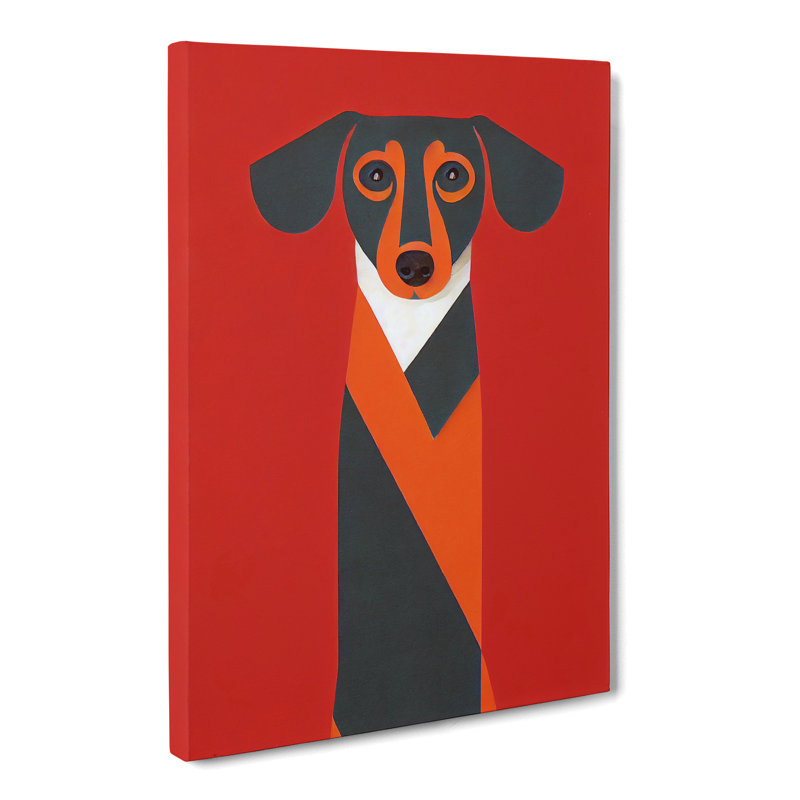 Dachshund Unique - Wrapped Canvas, 50cm H x 35cm W x 3cm D