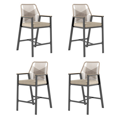 Tabouret de bar de patio avec coussin