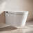 Hugo H Wall-Hung Toilet in Glossy White with Manual Bidet and 2x6 Supporting Frame
