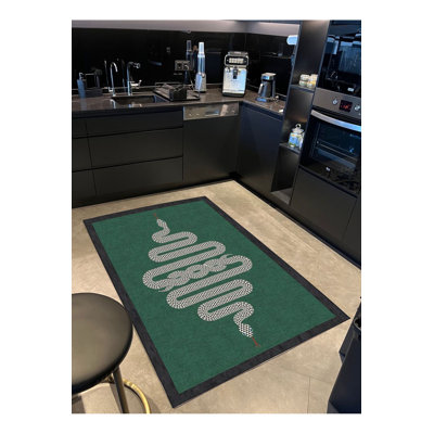 Tapis vert lavable à la machine Green Snake