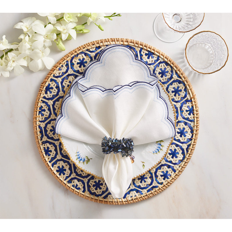 Lanai Placemat, Blue/Natural