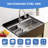 32 In. W X 22 In. D Freestanding Utility Sink In Back With Pull-out Faucet