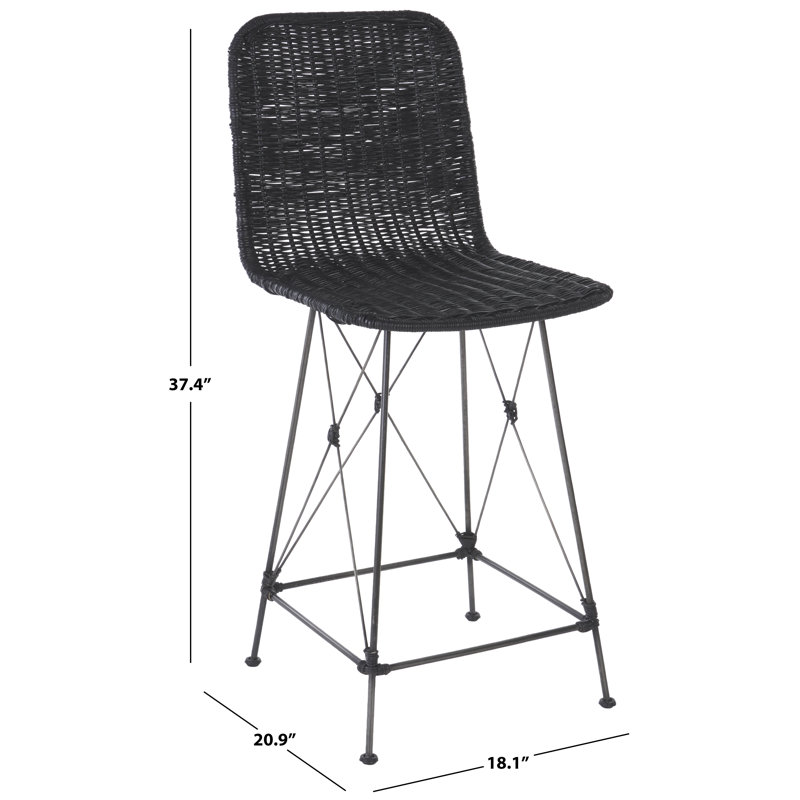 Tabouret de comptoir Finlaggan, Noir, noir, noir, noir