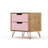 Rockefeller 20" Mid-Century Modern 2-Drawer Nightstand in Pink-1020609013