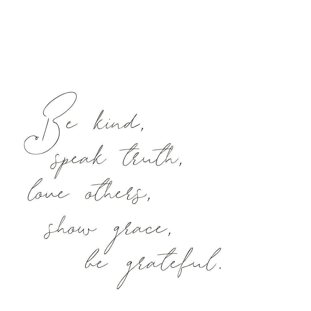 Be Kind Speak Truth - Wrapped Canvas Print