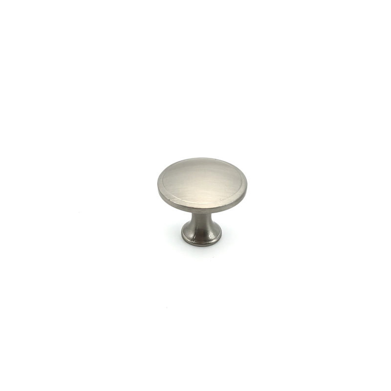 1 poignée circulaire de 13/50 po de diamètre, Nickel brossé