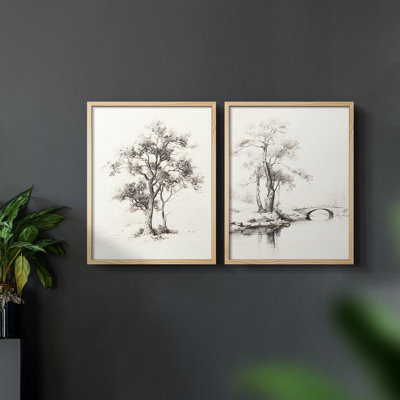 «Vintage Landscape V», 2 pièces
