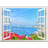 Natural Scenery View From White Window Wall Mural