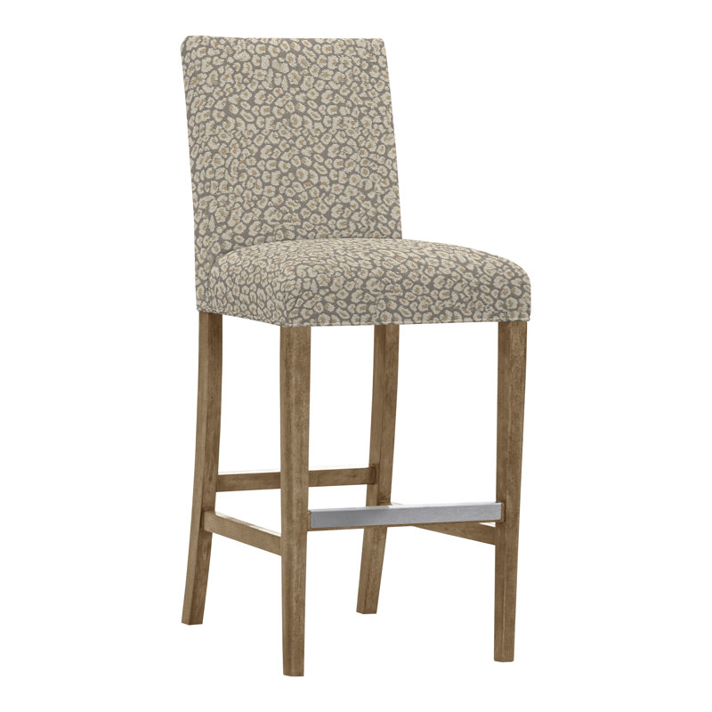 Gin Fizz Upholstered Stool with Solid Wood Frame, No, Tuck Cobalt, Hampton