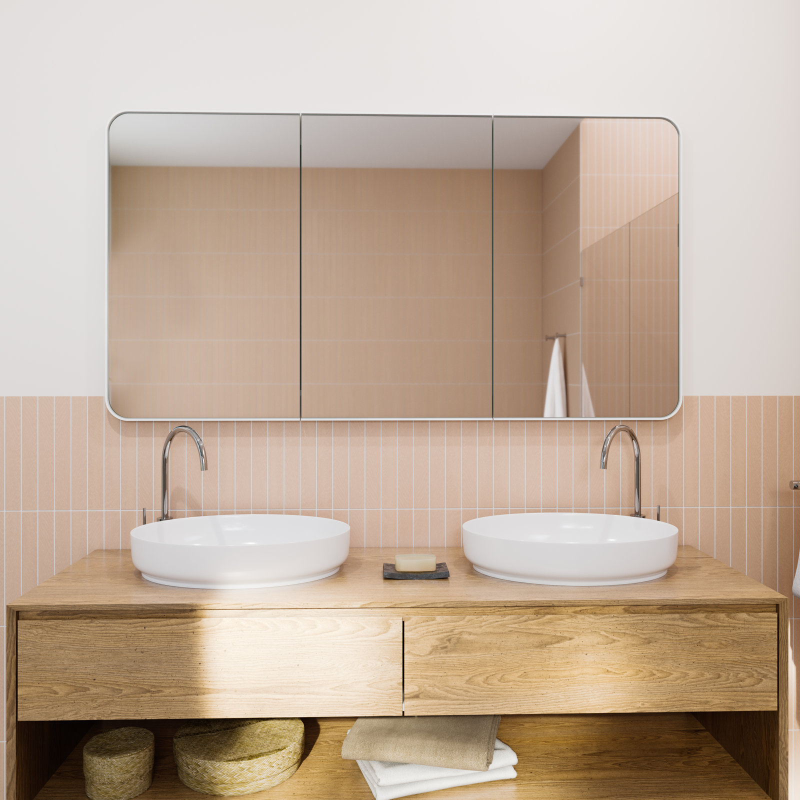 Calla Square Medicine Cabinet, White