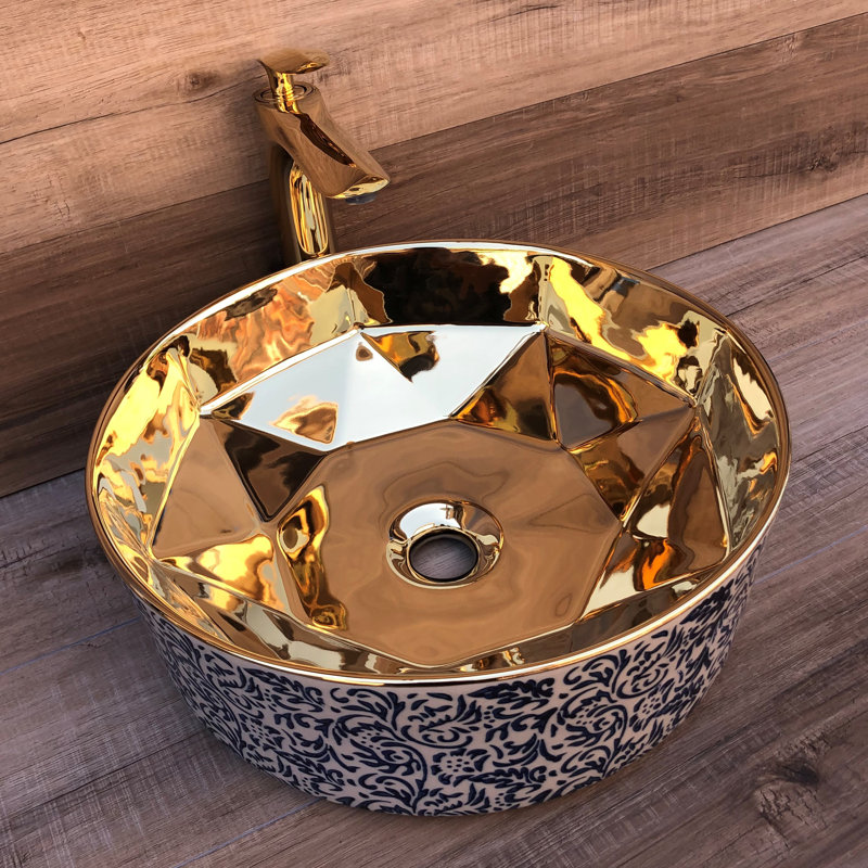 Juvia 16 " Ceramic Circular Bathroom Sink