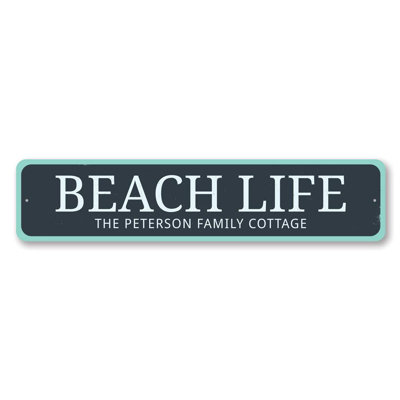 Beach Life Aluminum Sign