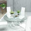 Plateau de table rond en verre trempé de 30 po, verre transparent, bord rond de 1/4 po d'épaisseur poli