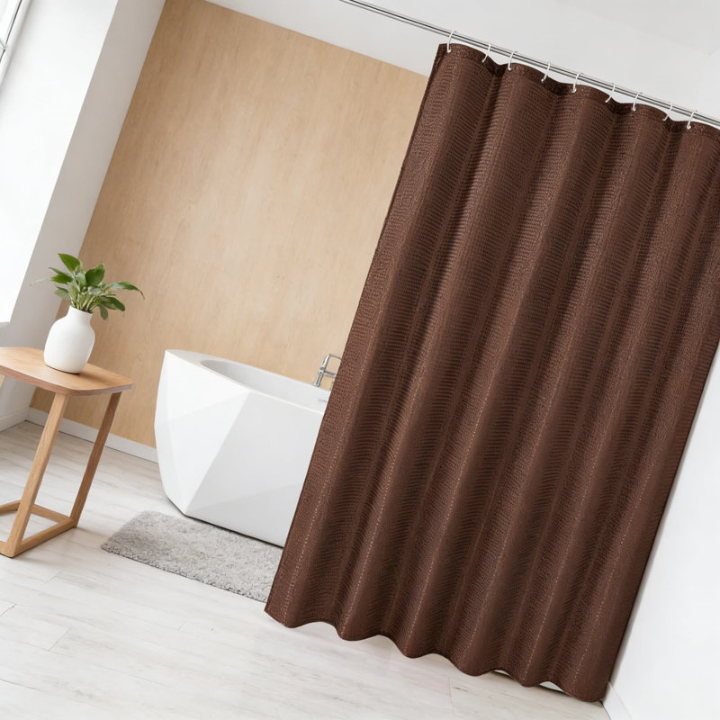 Rideau de douche Waffle, Brun