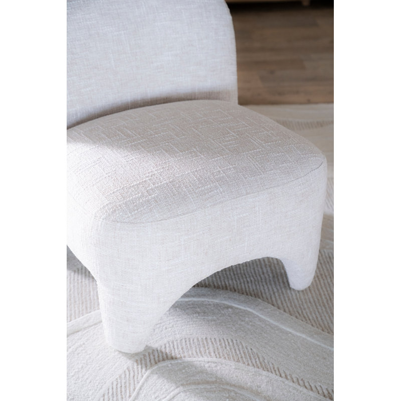 Accent Chair Side Chair, Beige Fabric