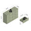 Commode double à 6 tiroirs Allyannah-100914245