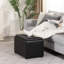 Banc de rangement avec repose-pieds 22 po en similicuir avec plateau réversible