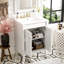 Meuble-lavabo 24 po. Style moderne. Lavabo en céramique. Blanc. Vaste espace de rangement. Charnières. Meuble-lavabo à poignée en métal exquis. Cadre. Tableaux. Grand rangement. Robinet de 4 po-776395853