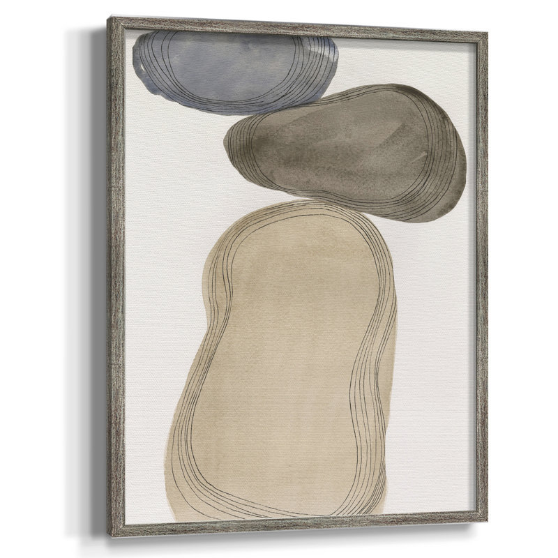 River Rocks Contour I, reproduction encadrée - bois massif, H 30 po x l 24 po