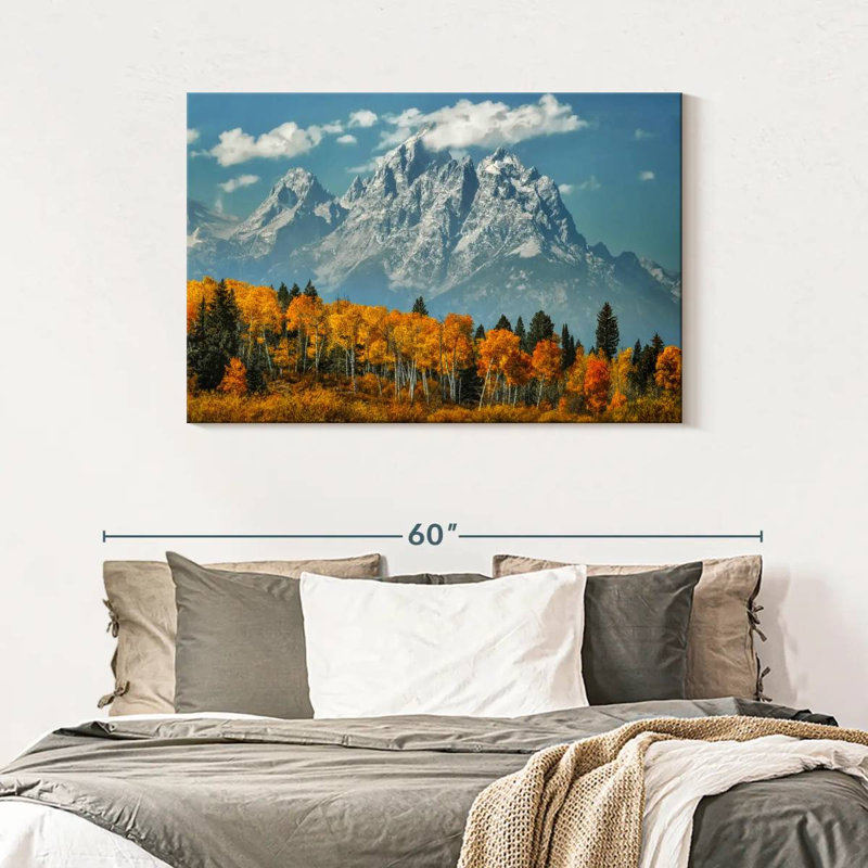 Grand Tetons d'Alvord en automne, H 30 po x l 45 po