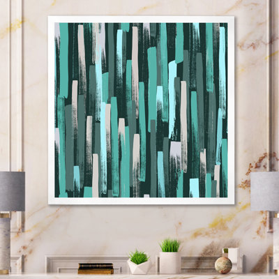 Turquoise abstrait grunge - reproduction de cadre photo sur toile