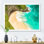 Vue aérienne de la plage tropicale turquoise III - reproduction sur toile