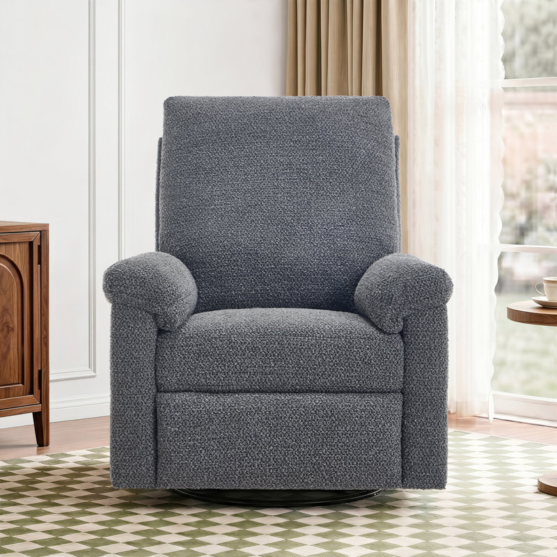 Fauteuil inclinable manuel pivotant à bascule 35 po de large avec dossier à oreilles, Grey