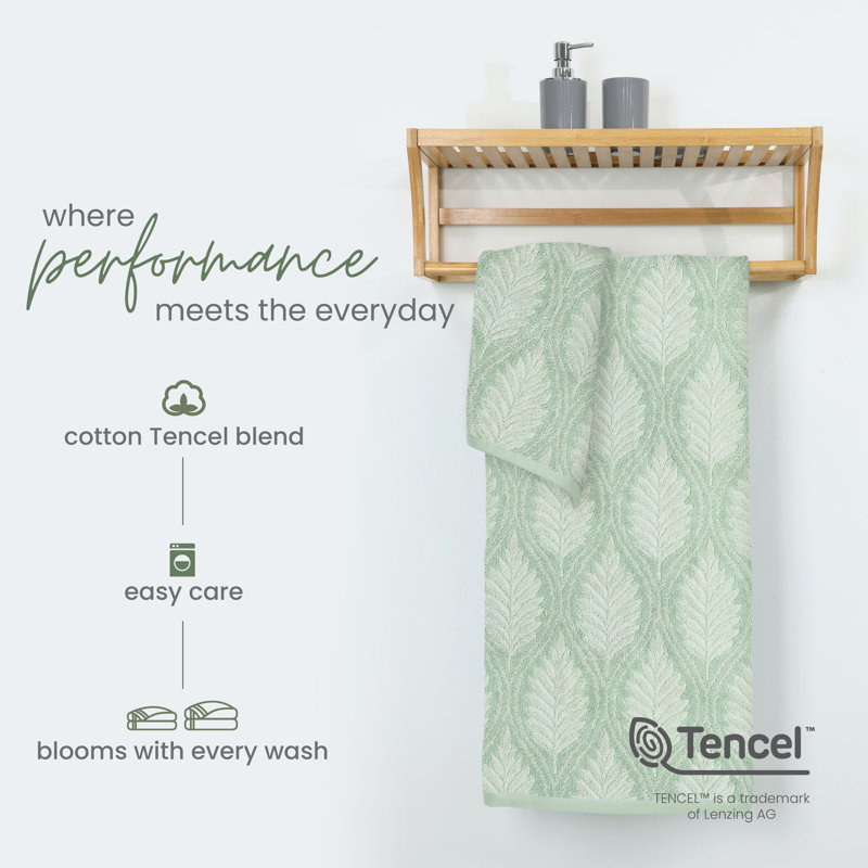 Branden Bath Towel, Fern Ogee Sage