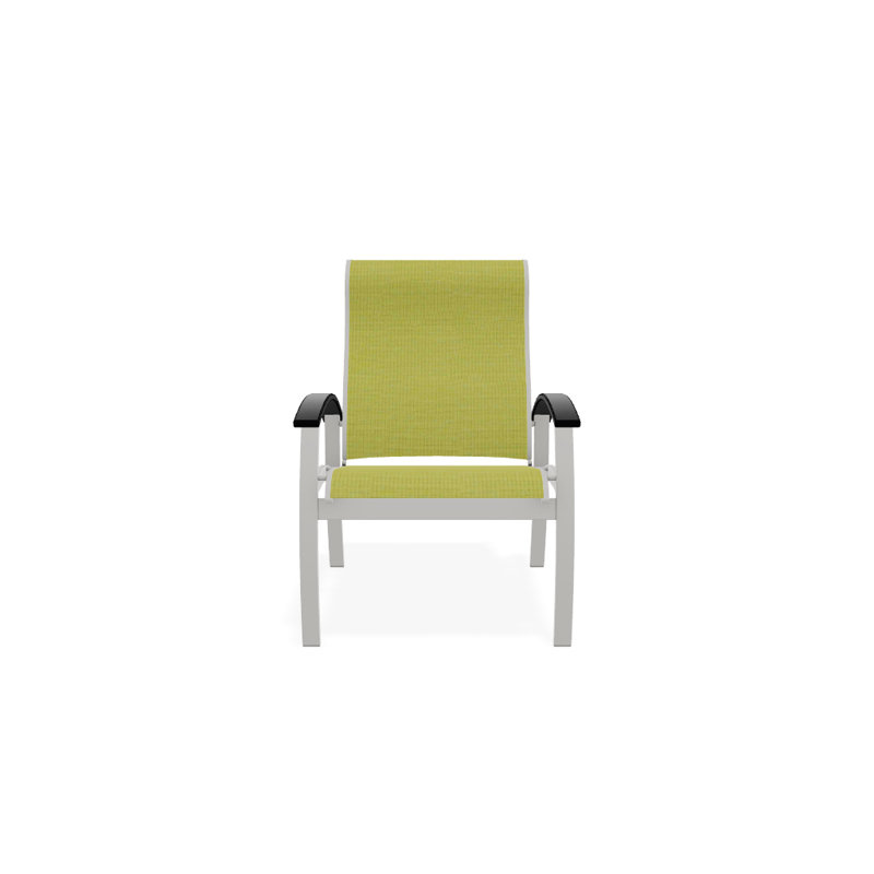Chaise de patio Askar, Lime 38D Sunbrella®, Noir, Neige texturée